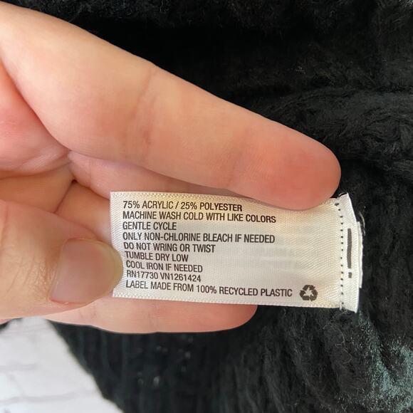 Wild Fable Ebony Black Knit Pullover Sweater XS - Picture 9 of 10